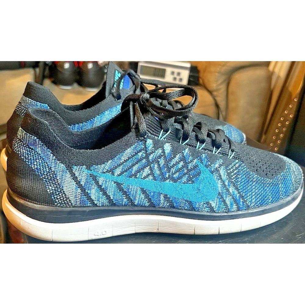 Nike Free 4.0 Flyknit 'Blue Lagoon' Running Athletic Shoes Men's Size 10.5